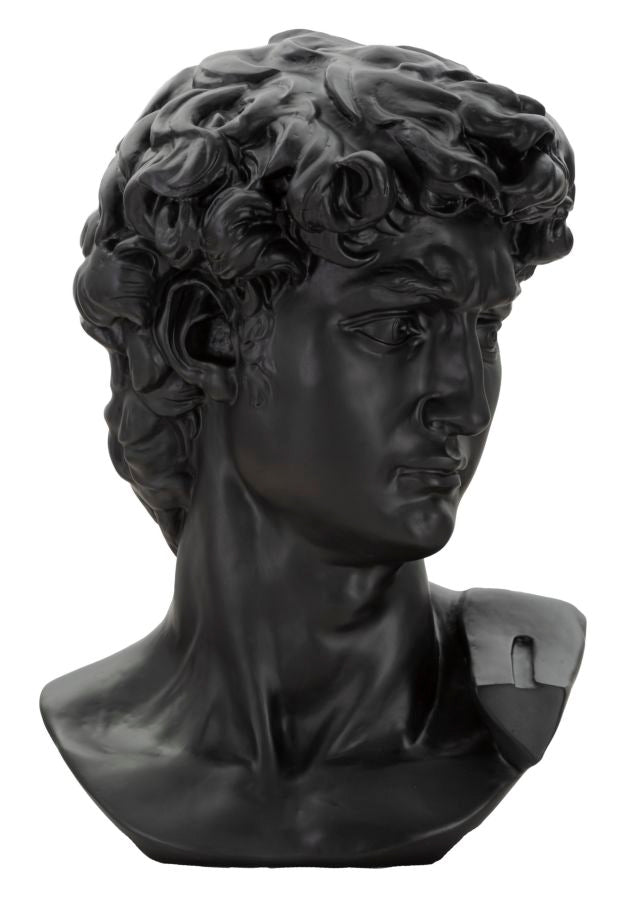 Scultura Testa Antica Nera Cm 44X35,5X60