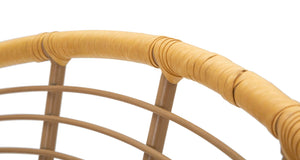 Sedia in metallo marrone e nero con cuscino cm 72x56,5x88