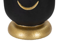 Vaso in resina nero e dorato testa cubista Ø cm 21X45