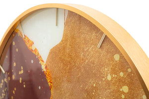 Orologio rotondo da parete in fibre di legno multicolore Ø cm 60x5