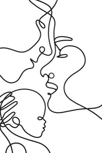 Pannello decorativo 3D in metallo nero famiglia cm 40x1,3x70