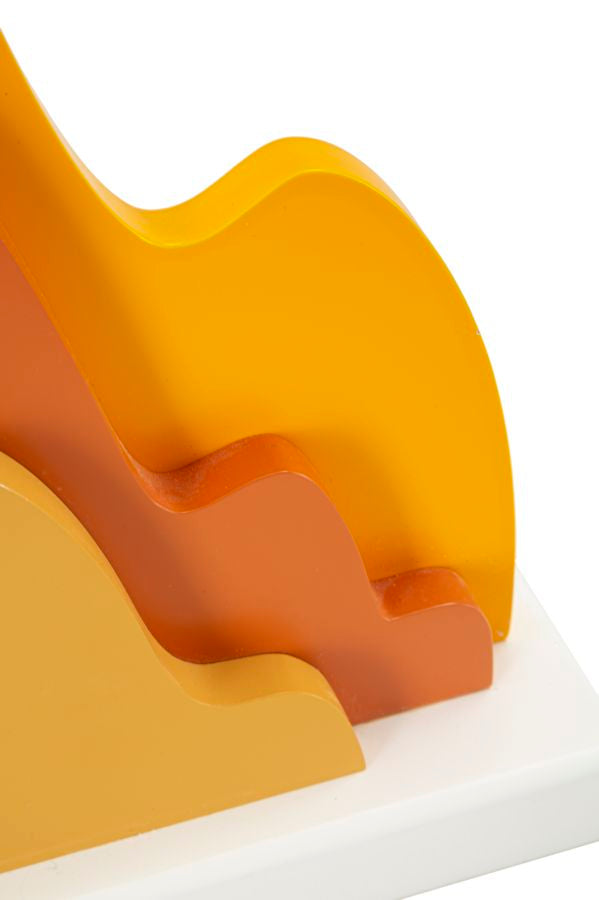 Lampada da tavolo in legno arancione cm 30x57