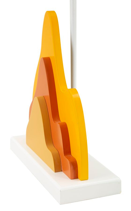 Lampada da tavolo in legno arancione cm 30x57