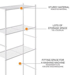 Vicco Mensola per lavatrice Bianco 66 x 162 cm