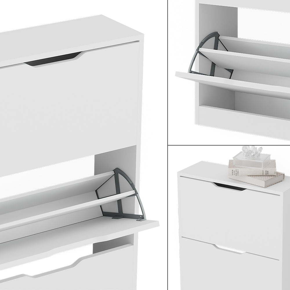 Vicco Scarpiera Bianco 59 x 137 cm con 4 cassetti incernierati