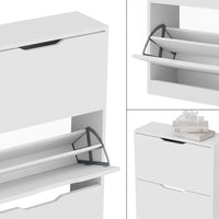 Vicco Scarpiera Bianco 59 x 137 cm con 4 cassetti incernierati