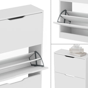 Vicco Scarpiera Bianco 59 x 137 cm con 4 cassetti incernierati