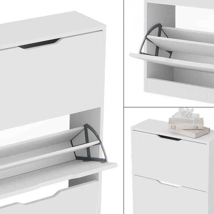 Vicco Scarpiera Bianco 59 x 137 cm con 4 cassetti incernierati