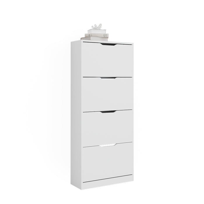 Vicco Scarpiera Bianco 59 x 137 cm con 4 cassetti incernierati