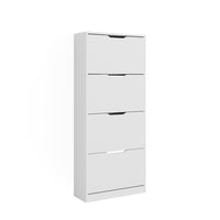 Vicco Scarpiera Bianco 59 x 137 cm con 4 cassetti incernierati