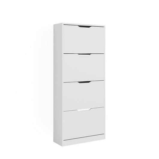 Vicco Scarpiera Bianco 59 x 137 cm con 4 cassetti incernierati