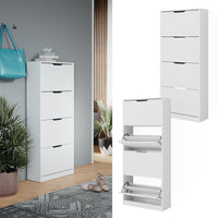 Vicco Scarpiera Bianco 59 x 137 cm con 4 cassetti incernierati