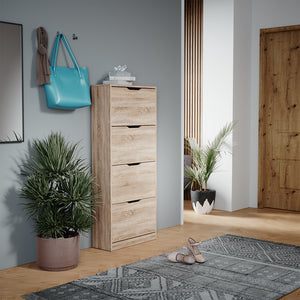 Vicco Scarpiera Sonoma 59 x 137 cm con 4 cassetti incernierati