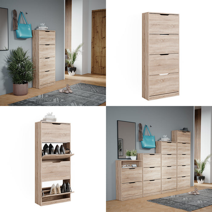 Vicco Scarpiera Sonoma 59 x 137 cm con 4 cassetti incernierati