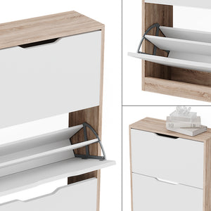 Vicco Scarpiera Sonoma/Bianco 59 x 137 cm con 4 cassetti incernierati