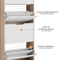 Vicco Scarpiera Sonoma/Bianco 59 x 137 cm con 4 cassetti incernierati