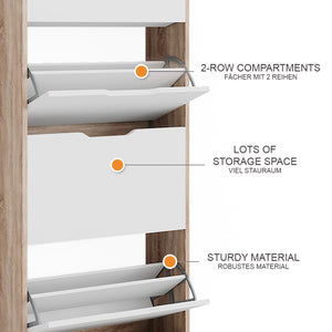 Vicco Scarpiera Sonoma/Bianco 59 x 137 cm con 4 cassetti incernierati
