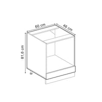 Vicco Mobile per forno da incasso Nero lucido 60 cm , PL Antracite