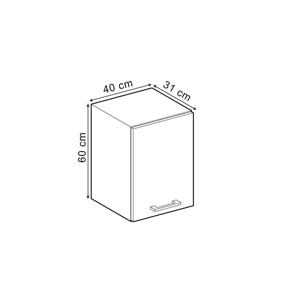 Vicco Pensile da cucina Grigio-blu 40 cm