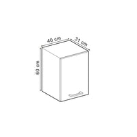 Vicco Pensile da cucina Grigio-blu 40 cm