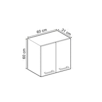 Vicco Pensile da cucina Nero lucido 60 cm