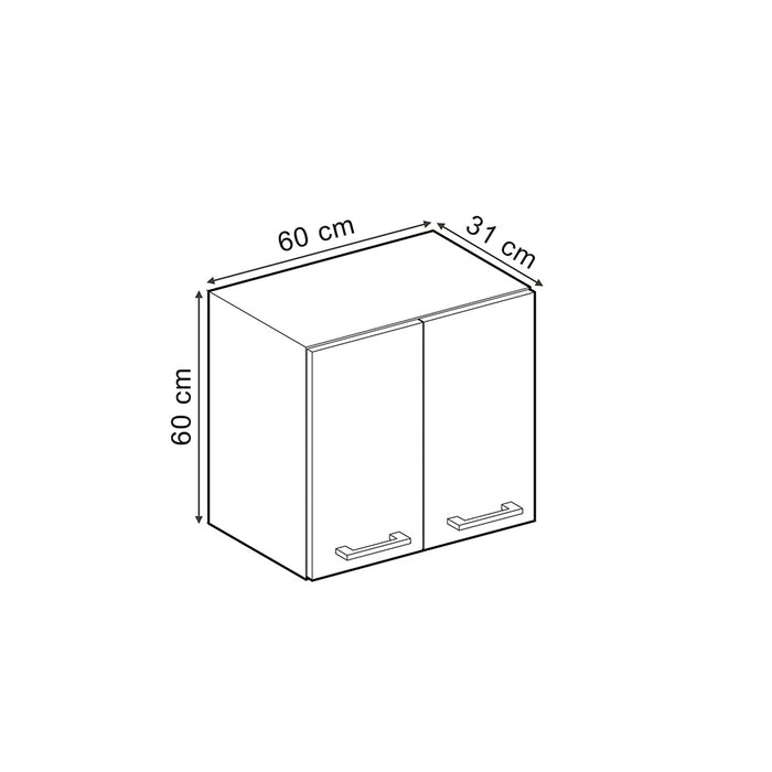 Vicco Pensile da cucina Rosso lucido 60 cm