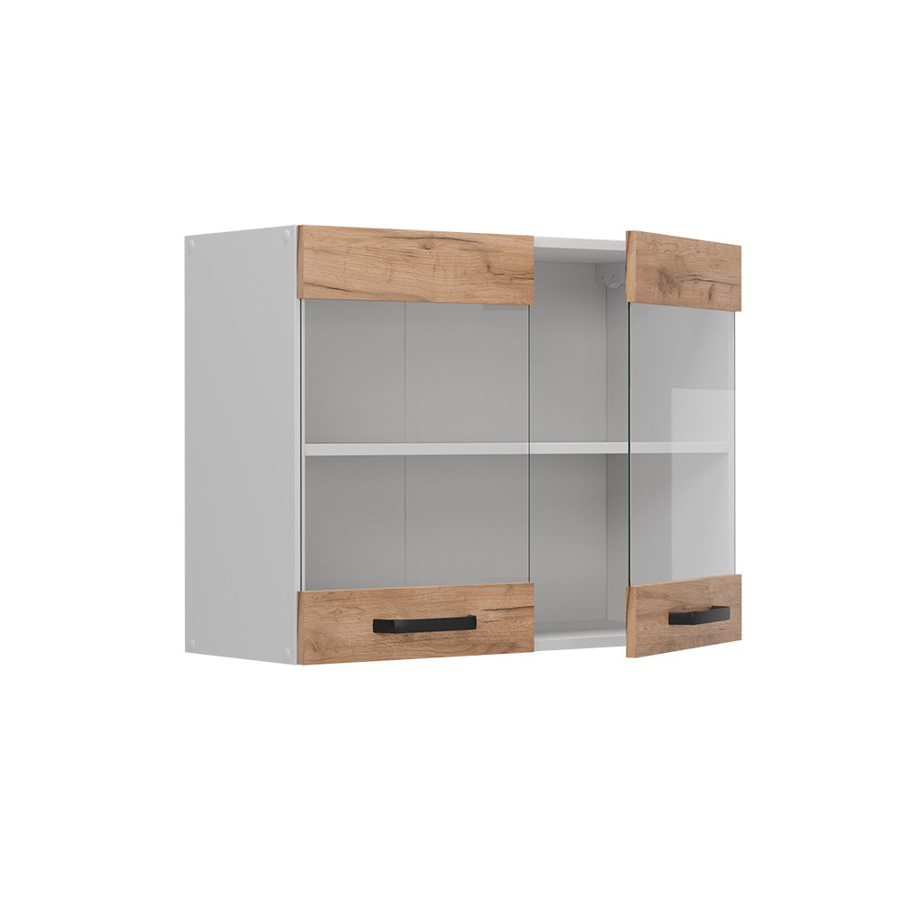 Vicco Mobile da cucina in vetro Quercia dorata 80 cm