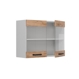 Vicco Mobile da cucina in vetro Quercia dorata 80 cm