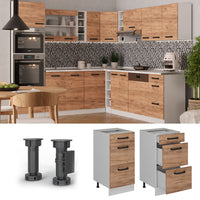 Vicco Mobiletto base per cucina Quercia dorata 40 cm PL Rovere