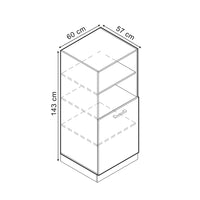 Vicco Mobile per forno da incasso Quercia dorata 60 cm