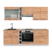 Vicco Cucina componibile Quercia dorata/bianco 235 cm , PL Rovere