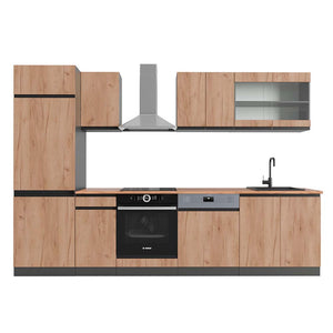 Vicco Cucina componibile Quercia dorata/antracite 300 cm , PL Rovere