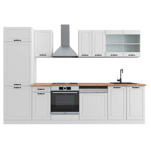 Vicco Cucina componibile Casa di campagna bianca/bianco 300 cm , PL Rovere