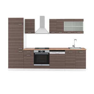 Vicco Cucina componibile Grigio prezioso/bianco 300 cm , PL Rovere