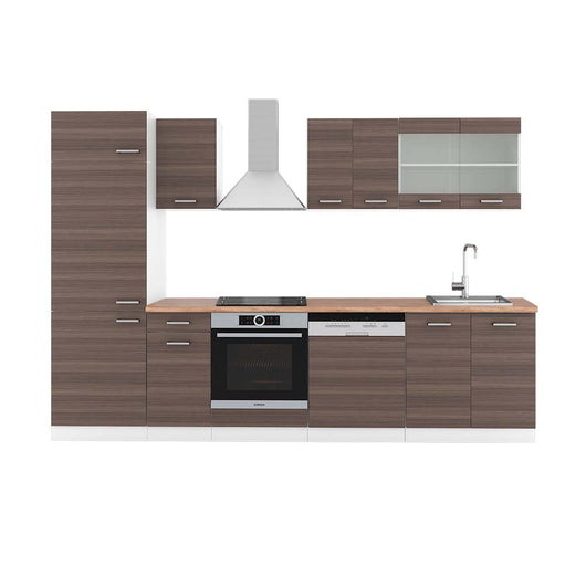 Vicco Cucina componibile Grigio prezioso/bianco 300 cm , PL Rovere