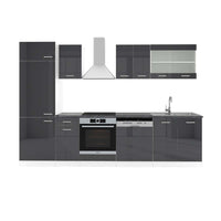 Vicco Cucina componibile Antracite lucido/bianco 300 cm , PL Antracite