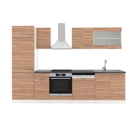 Vicco Cucina componibile Sonoma/Bianco 300 cm , PL Antracite