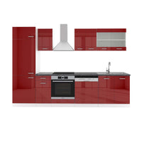 Vicco Cucina componibile Rosso lucido/bianco 300 cm , PL Antracite