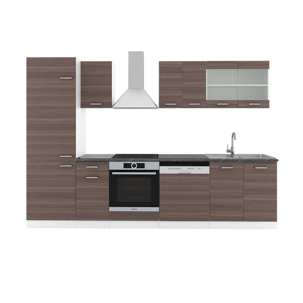 Vicco Cucina componibile Grigio prezioso/bianco 300 cm , PL Antracite