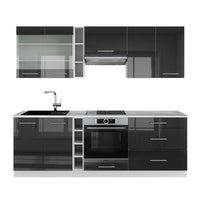 Vicco Cucina componibile Antracite lucido/bianco 235 cm , PL Marmo