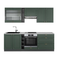 Vicco Cucina componibile Verde-oro Country House/Antracite 235 cm , PL Marmo