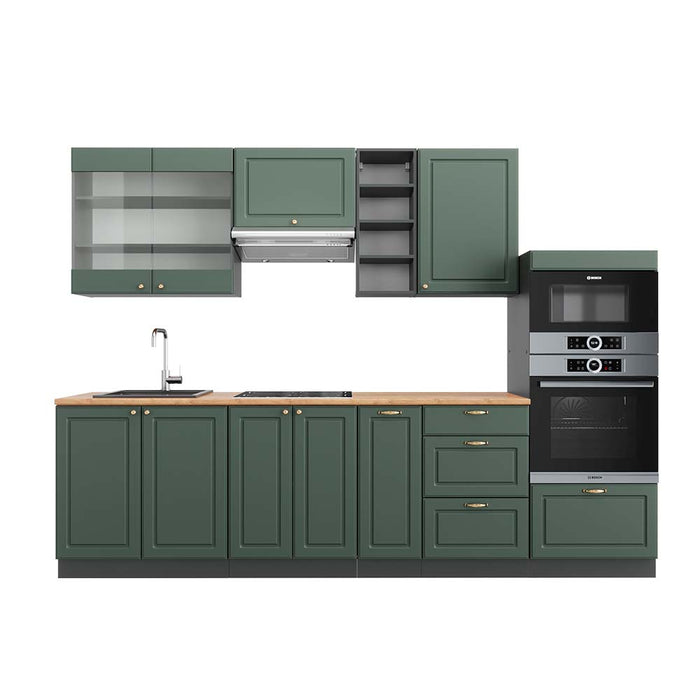 Vicco Cucina componibile Verde-oro Country House/Antracite 280 cm , PL Rovere