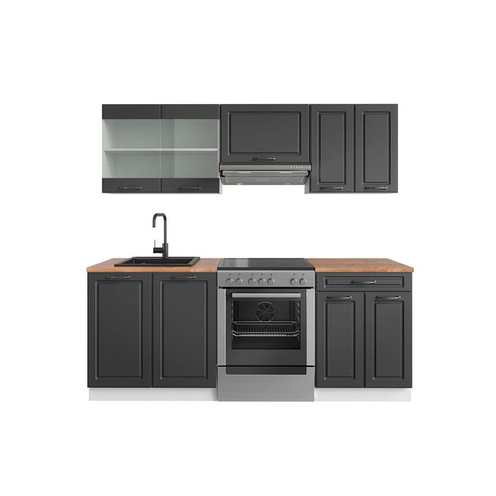 Vicco Cucina componibile Antracite casa di campagna/bianco 200 cm , PL Rovere