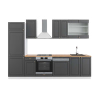 Vicco Cucina componibile Antracite-Oro/Bianco 300 cm , PL Rovere