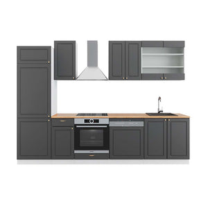 Vicco Cucina componibile Antracite-Oro/Bianco 300 cm , PL Rovere