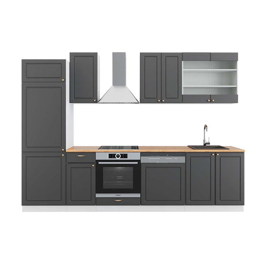 Vicco Cucina componibile Antracite-Oro/Bianco 300 cm , PL Rovere