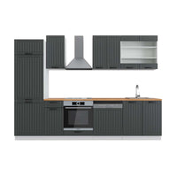Vicco Cucina componibile Antracite casa di campagna/bianco 300 cm , PL Rovere