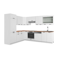 Vicco Cucina angolare completa Casa di campagna bianca/bianco 227 x 287 cm , PL Rovere