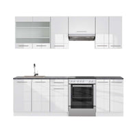 Vicco Cucina componibile Bianco lucido/bianco 240 cm , PL Antracite