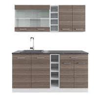 Vicco Cucina completa Grigio prezioso/bianco 160 cm , PL Antracite